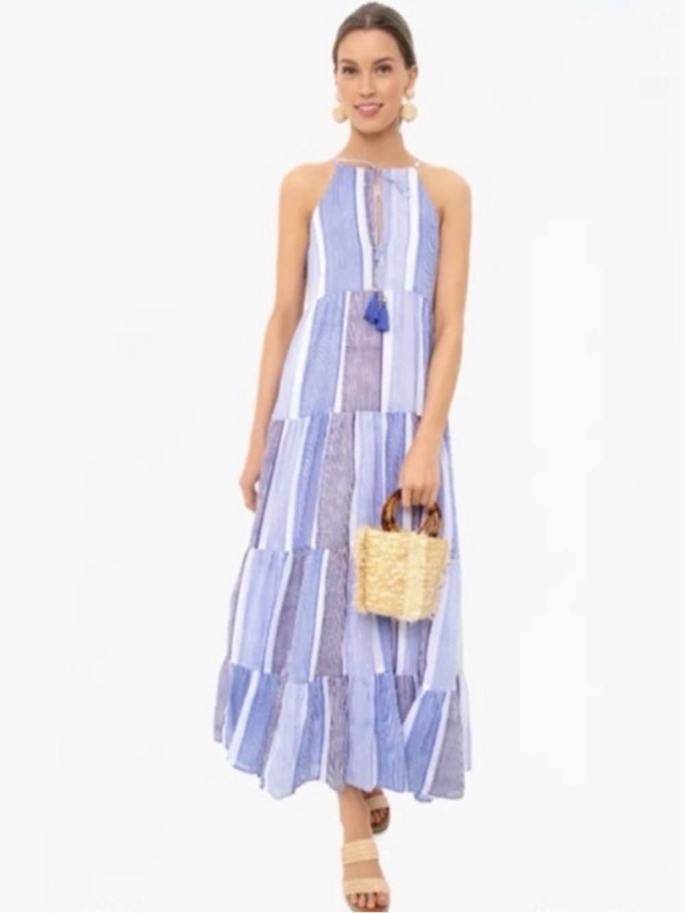 Oliphant Camden Blue Maxi Dress